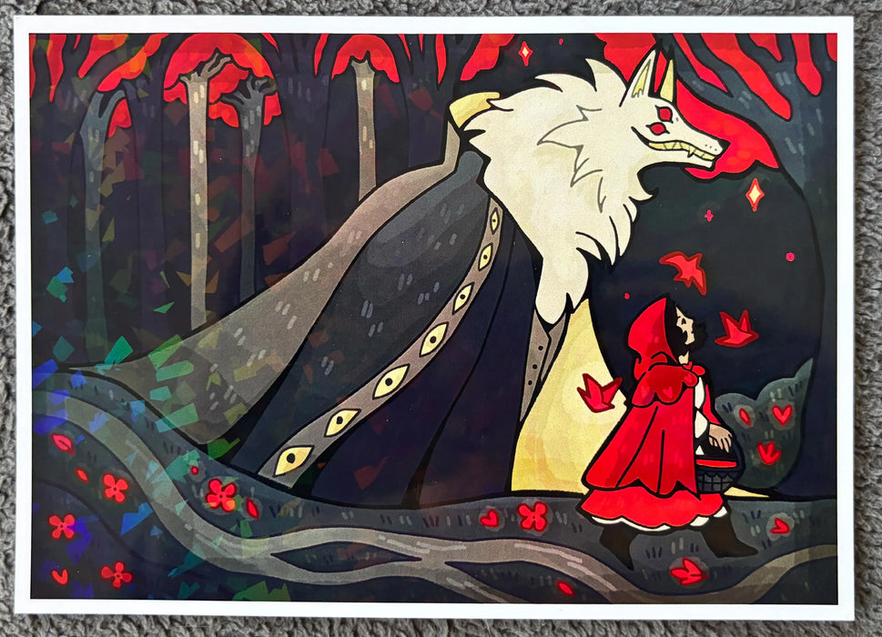 Big Bad Wolf - Holographic 5 x 7 Art Print