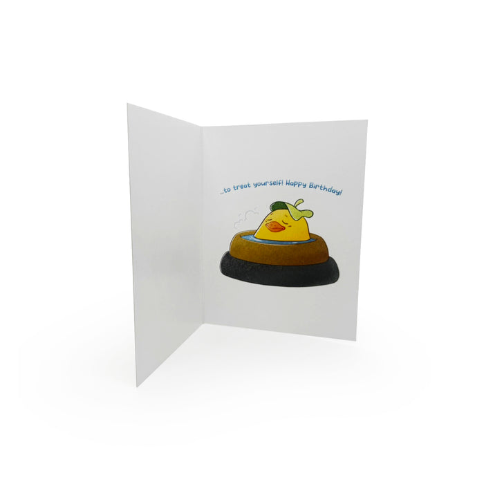 Birthday Card - Duck Spirit - Treat Yourself