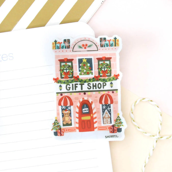 Holiday Gift Shop Vinyl Sticker