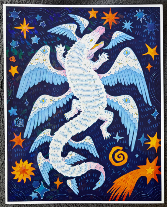 Claude - Holographic 8 x 10 Art Print
