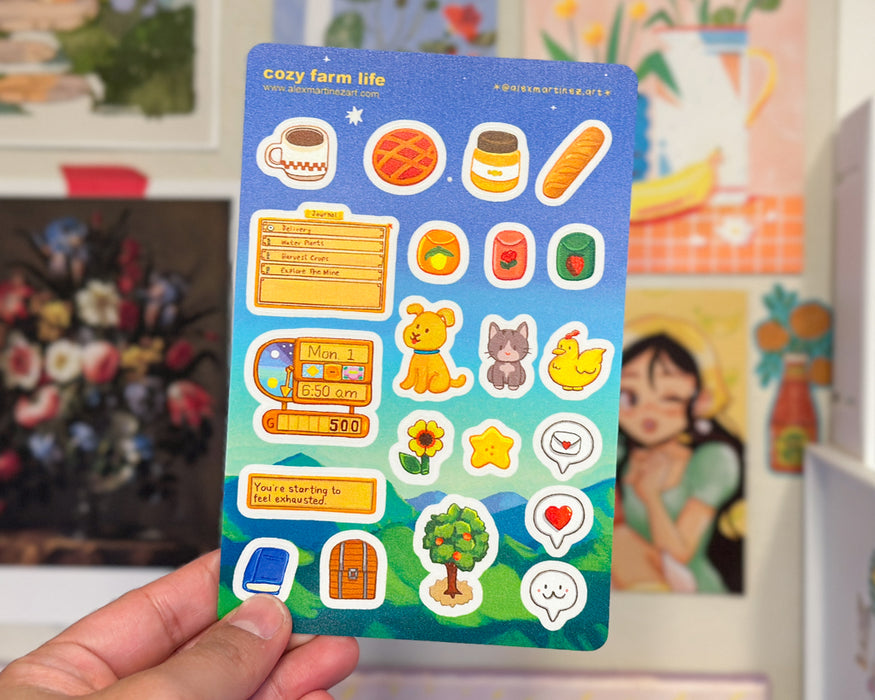 Cozy Farm Life Sticker Sheet
