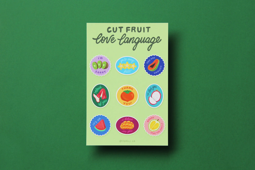Cut Fruit Love Language Postcard / Mini Print