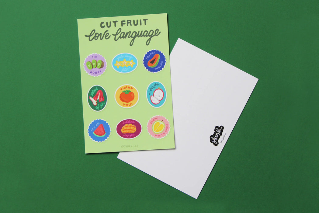 Cut Fruit Love Language Postcard / Mini Print