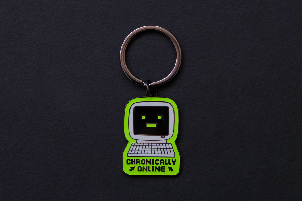 Chronically Online Keychain (Glow in the Dark)
