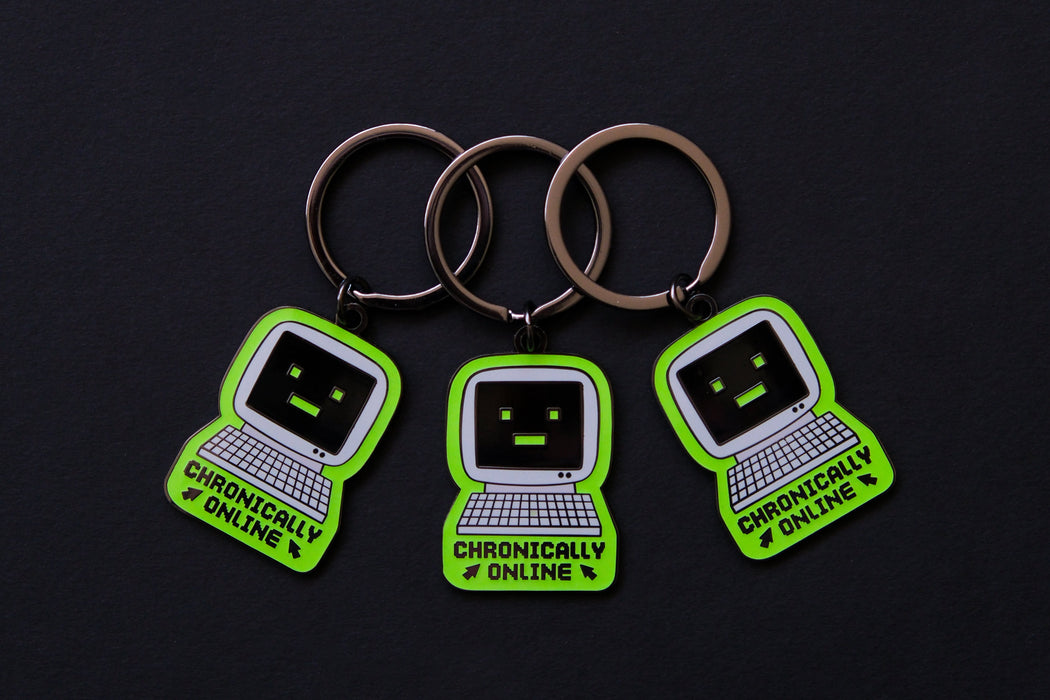 Chronically Online Keychain (Glow in the Dark)
