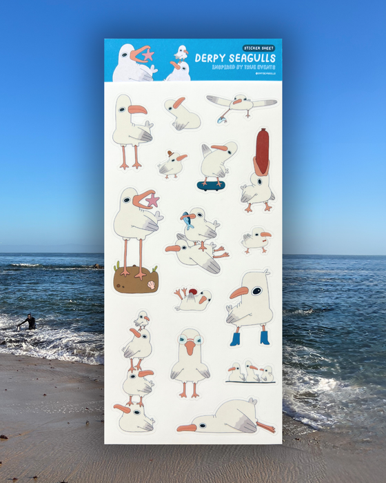 Derpy Seagulls Version 1 Sticker Sheet