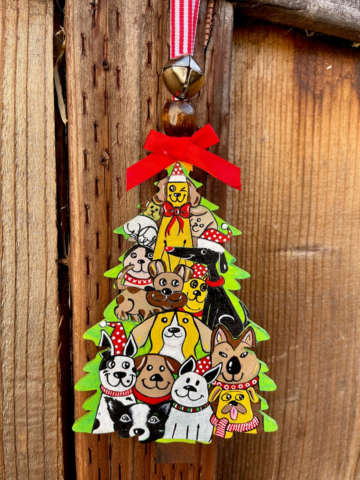 Dogs (Tree Shaped) Ornament