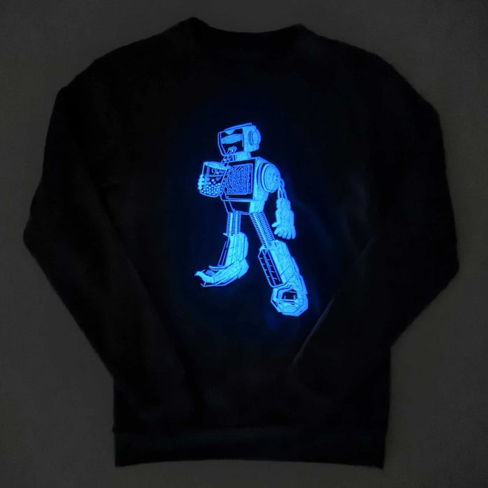 Double Shot Boba Bot Pullover Sweatshirt (Glow)