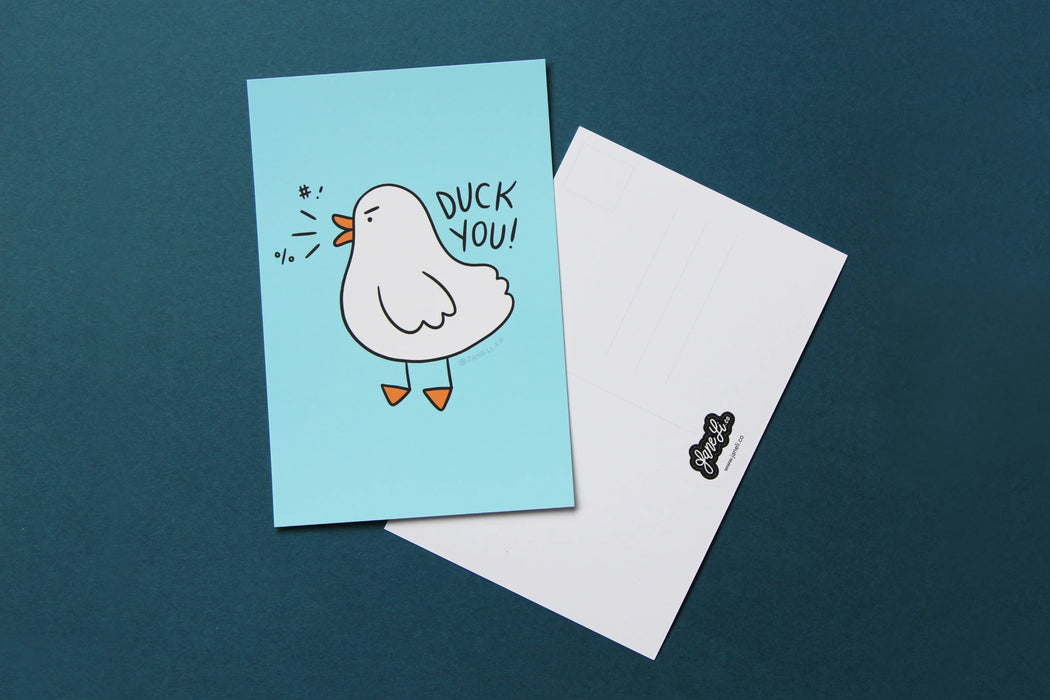 Duck You Postcard / Mini Print
