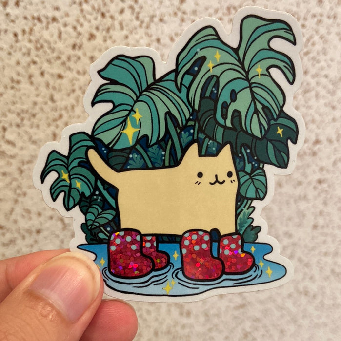 Flora Feline: Monstera Sticker