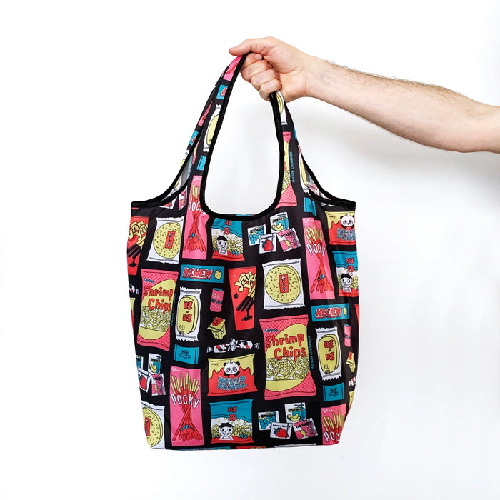 Asian Snacks Foldable Tote Bag