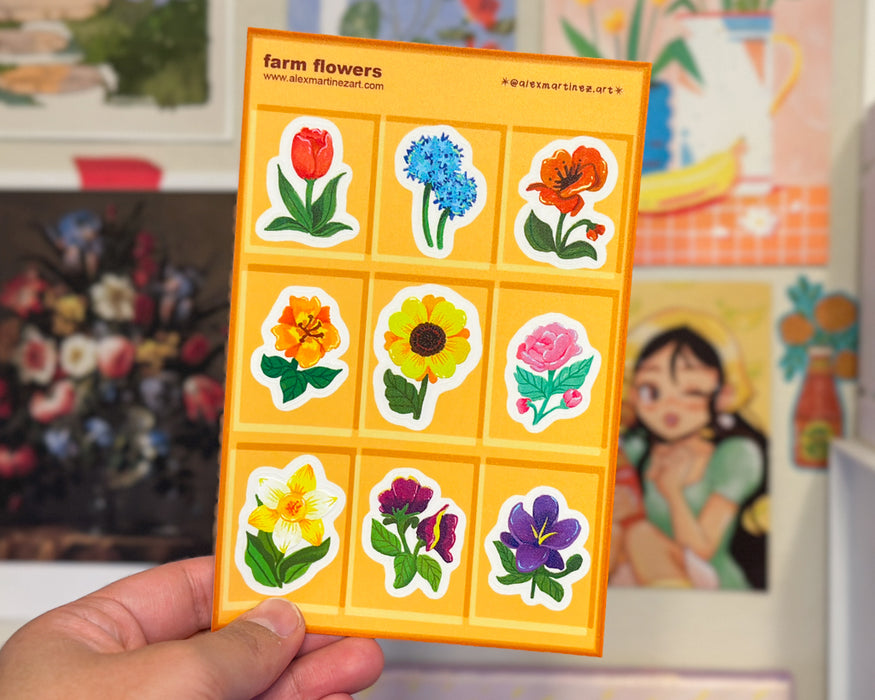 Farm Flowers Sticker Sheet