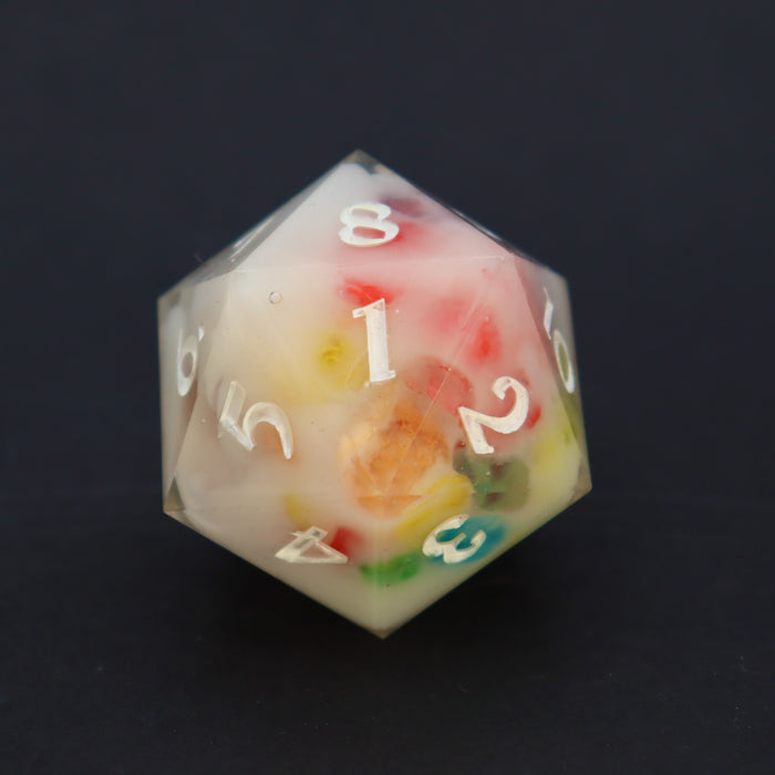 30mm Spindown D20 Chonk—Fruity Pebbles