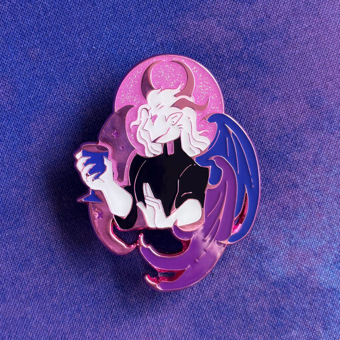 Genderfluid Angel Pin - Alternate Design
