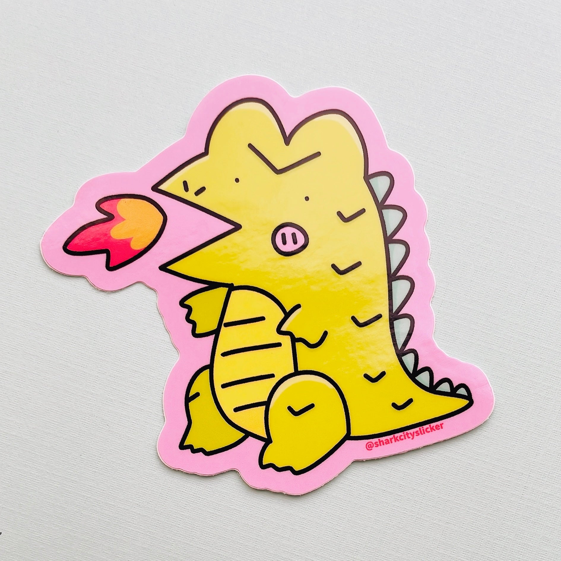 Godzilla Mini Flame Sticker — San José Made