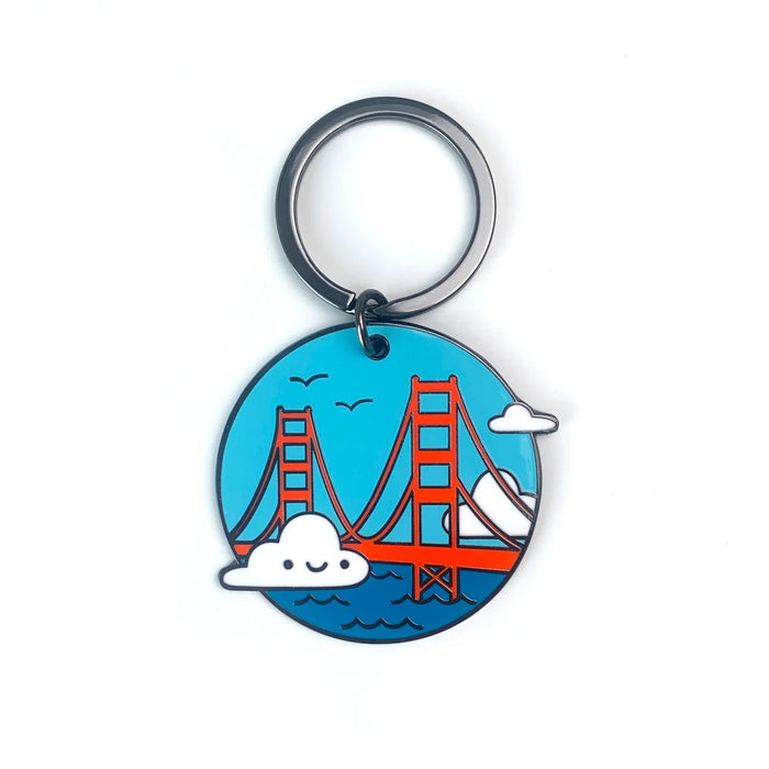 Bridge Shape Key Chain Golden Gate Bridge Keychain — San José Made