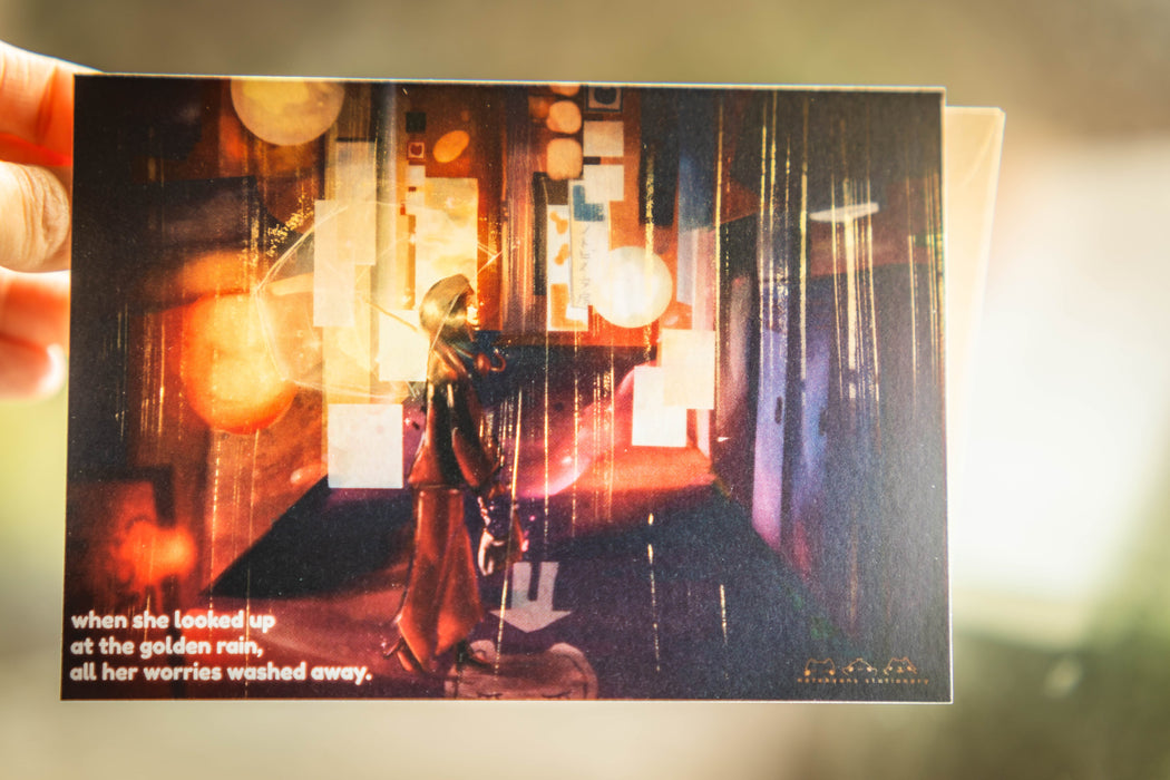 Golden Rain Greeting Card