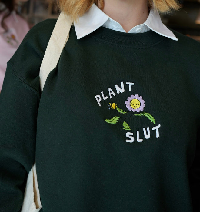 Plant Slut Embroidered Sweater