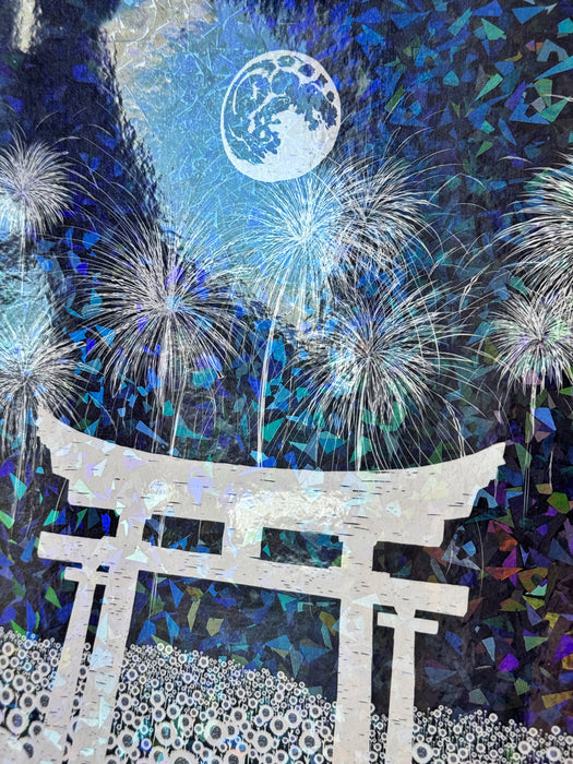 Hanabi Sunflower Fields Illustrative Prints (Holographic Gem)