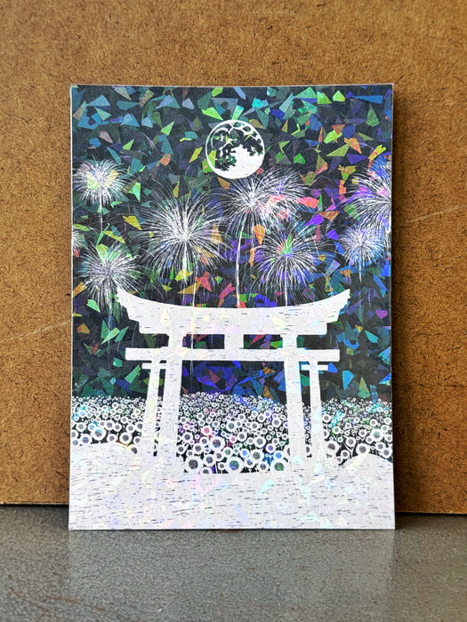 Hanabi Sunflower Fields Illustrative Prints (Holographic Gem)