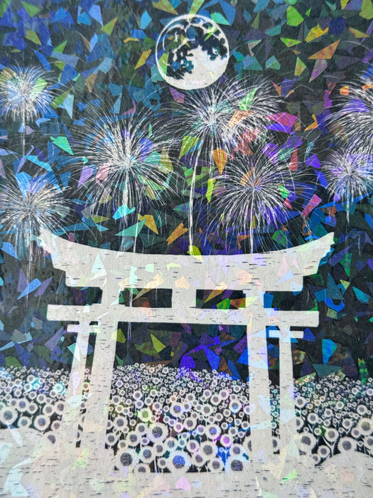 Hanabi Sunflower Fields Illustrative Prints (Holographic Gem)