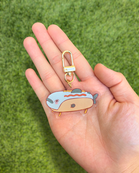 Hot Dog Fish Keychain