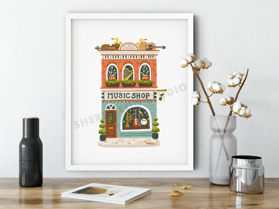 Music Shop Art Print