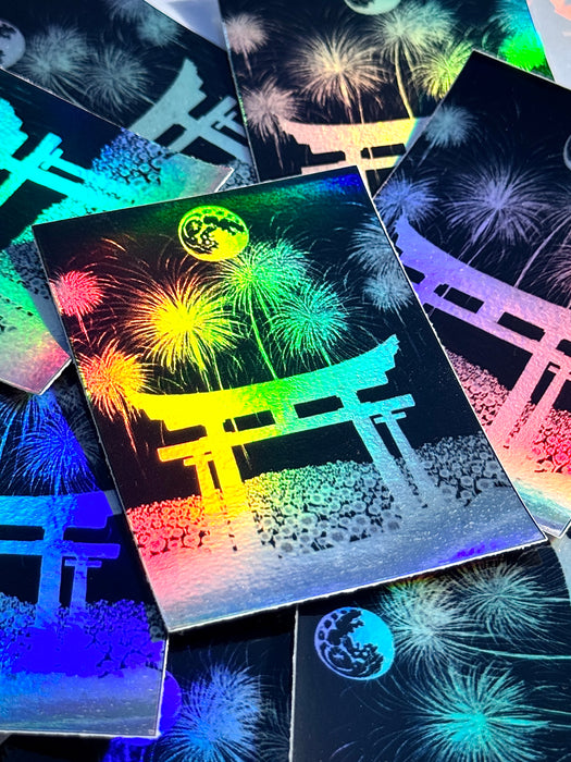 3in Hanabi Sunflower Fields Holographic Stickers