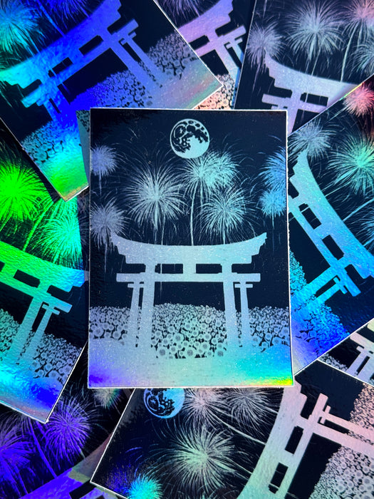 3in Hanabi Sunflower Fields Holographic Stickers