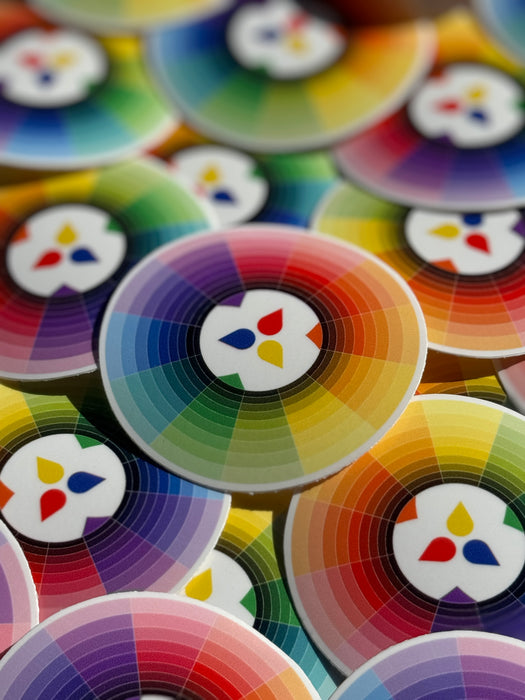 2.5in Color Wheel Circle Sticker