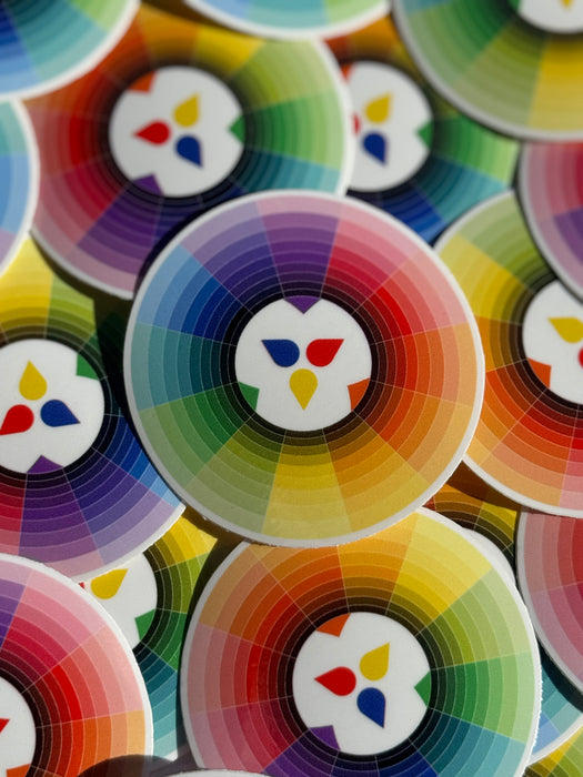 2.5in Color Wheel Circle Sticker