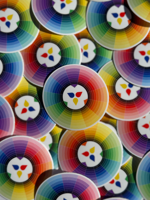 2.5in Color Wheel Circle Sticker