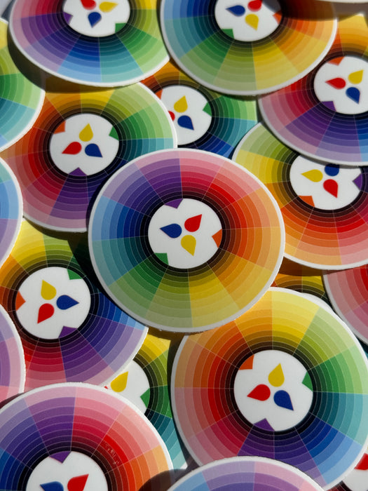 2.5in Color Wheel Circle Sticker
