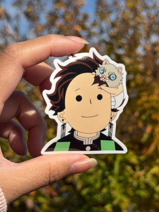 2.5in Tanjiro & Chompnosuke Die-cut Stickers