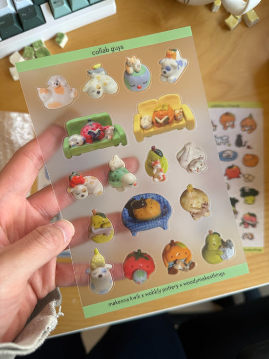 Collab Guys Clear Sticker Sheet
