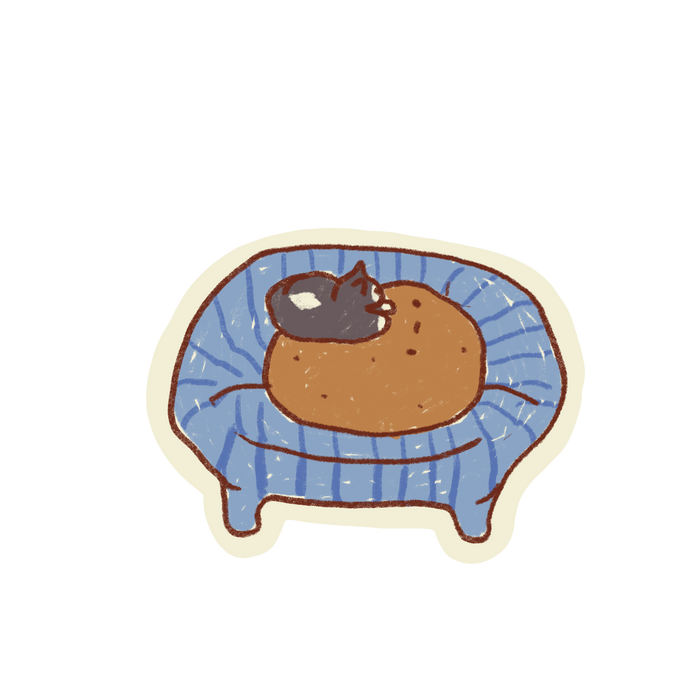 Couch potato - Die Cut Sticker