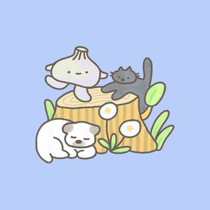 Guys on  stump - Die Cut Sticker