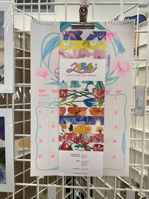 2026 Birth Flower Riso Calendar