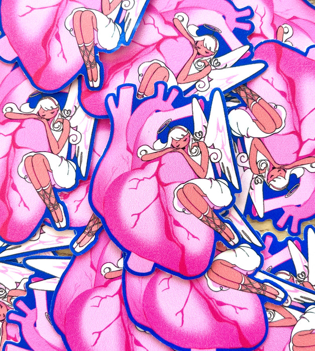 Heartbeat Angel Sticker