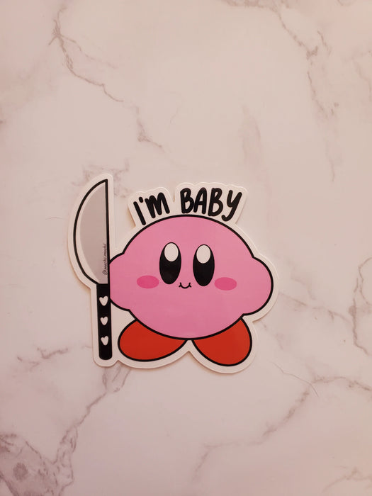 Im Baby Pink Glob Sticker