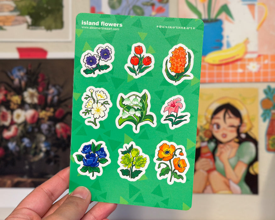 Island Flowers Sticker Sheet
