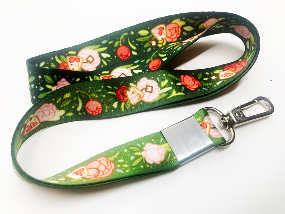 Lanyard - Peonies and Tea