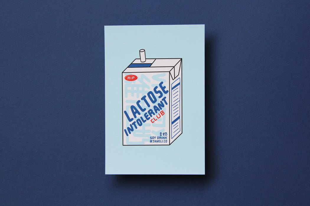 Lactose Intolerant Club Postcard / Mini Print