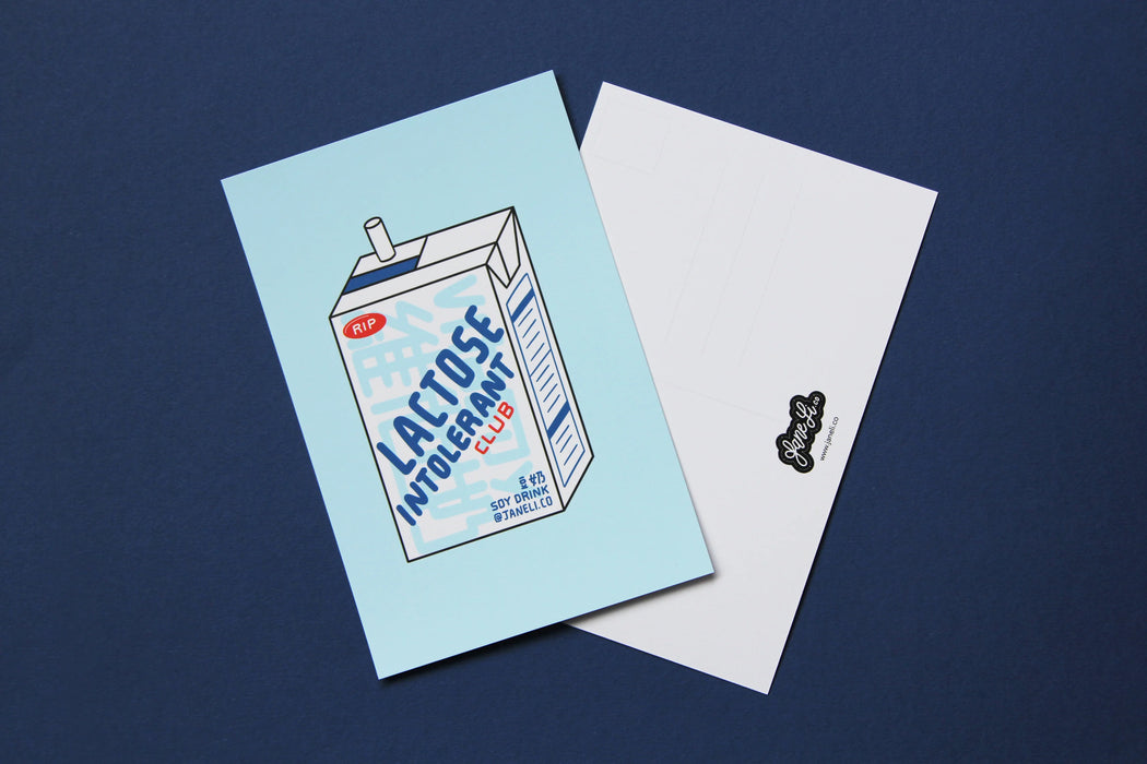 Lactose Intolerant Club Postcard / Mini Print