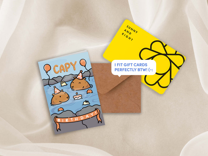 Capy Birthday Mini Greeting Card