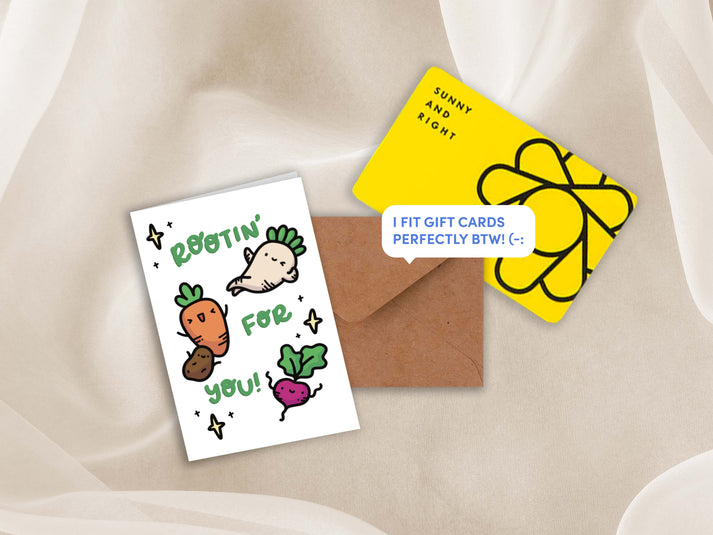 Rootin for Ya Mini Greeting Card