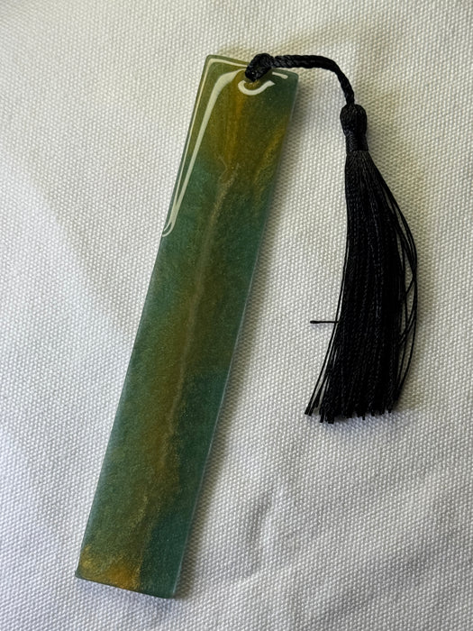 Marbled Resin Bookmarks with Black Tassel