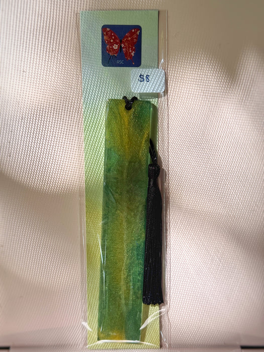 Marbled Resin Bookmarks with Black Tassel
