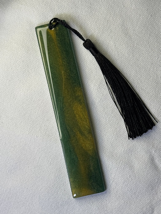 Marbled Resin Bookmarks with Black Tassel