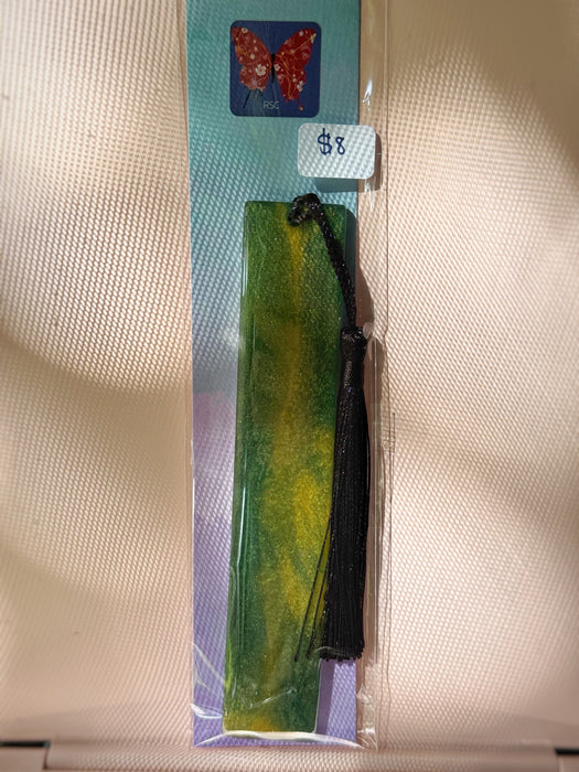 Marbled Resin Bookmarks with Black Tassel